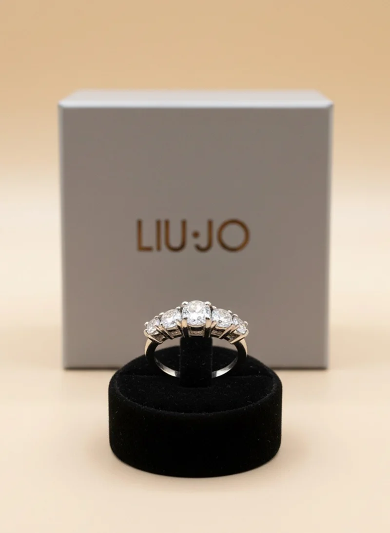 Liu Jo  Liu Jo Fede Silver Ring - White - LJ2429 for Women | Best Price UAE