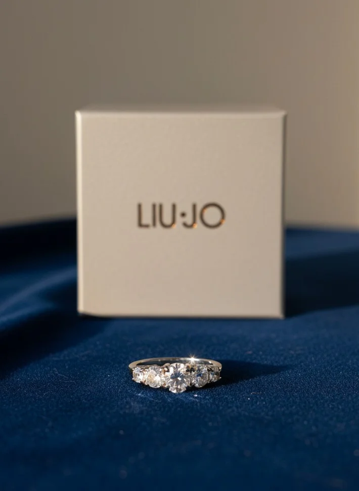 Liu Jo  Liu Jo Fede Silver Ring - White - LJ2429 for Women | Best Price UAE