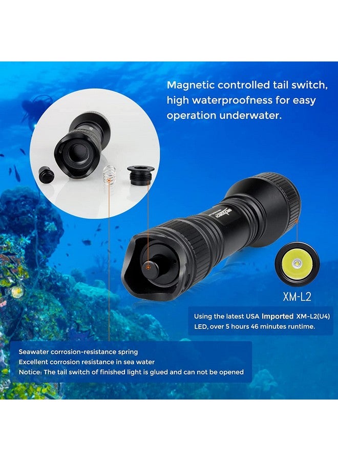 ORCATORCH مصباح الغوص D550 1000 لومن مصباح يدوي للغوص 3 أوضاع IP68 مقاوم للماء أضواء تحت الماء غوص ليلي مصباح غواصة مع حزام للمعصم لاستكشاف الهواء الطلق رياضات تحت الماء - Image 5