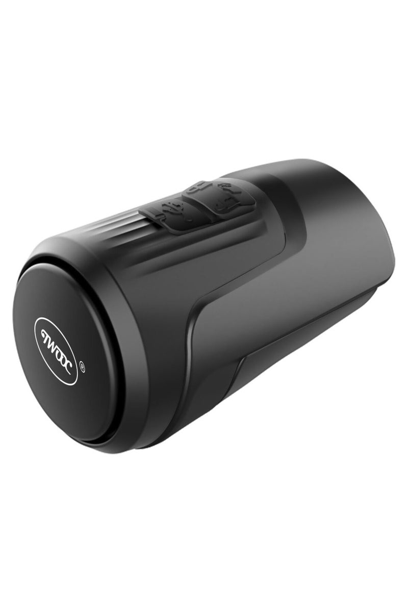 black TWOOC 125dB Bicycle Electronic Bell Anti Theft Horn USB Rechargeable Suitable for Mountain Roa