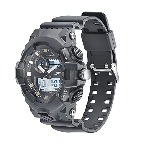 SF Hustler Analog-Digital Grey Round Dial Men's Sport Watch-77117PP01W - Image 3