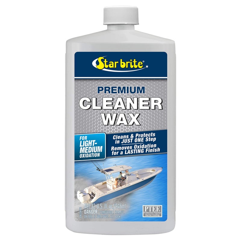 Star brite One-Step Heavy Duty Cleaner Wax with PTEF - Removes Oxidation - Restores & Protects, 32 oz (089632P) - Image 1