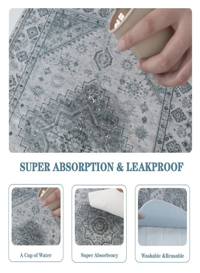 Qeils Washable Pee Pads, Reusable Puppy Pads Super Absorbent Leakproof Dog Training Pads, Non-Slip Wee Wee Pads for Crate, Floor, Potty Pads Feeding Mat Dog Pee 2 Pack 18"x24" - Image 3