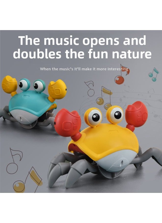 Induction Escape Crab Rechargeable Automatic Obstacle Avoidance Stall Night Market Children Toddler Toys-Color:Electric Induction Crab-cyan  - Image 4