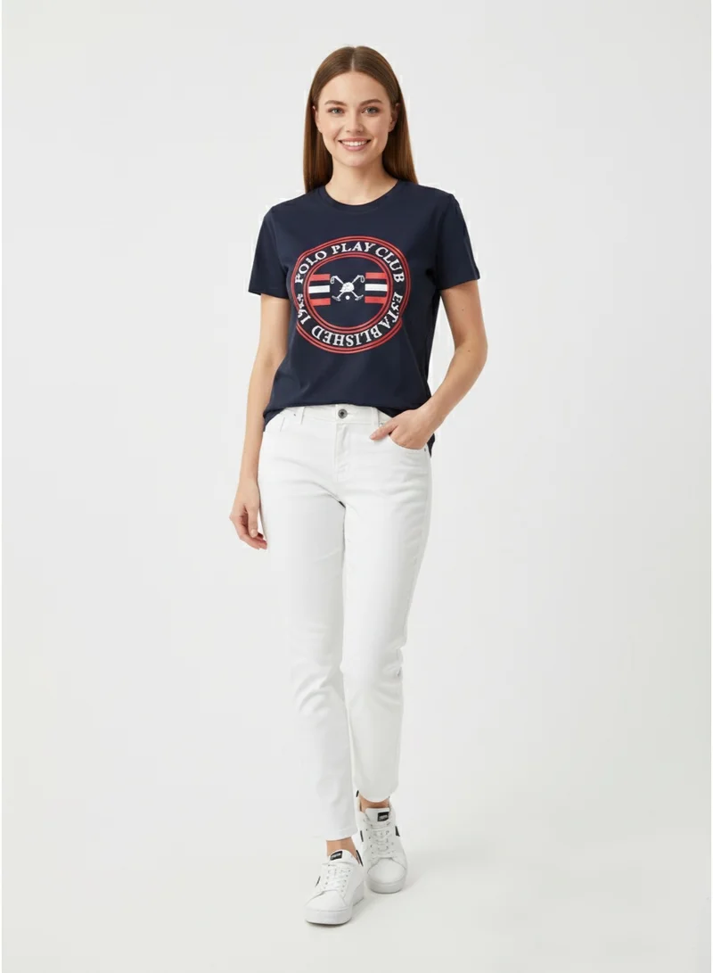 Polo Play Ladies Graphic T-shirt -NAVY
