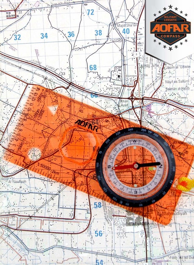 AOFAR Orienteering Compass AF-5C for Hiking, Boy Scout Compass for Kids - Professional Field Compass for Map Reading,Navigation and Survival Lightweight - Mini Camping Compass - Image 4