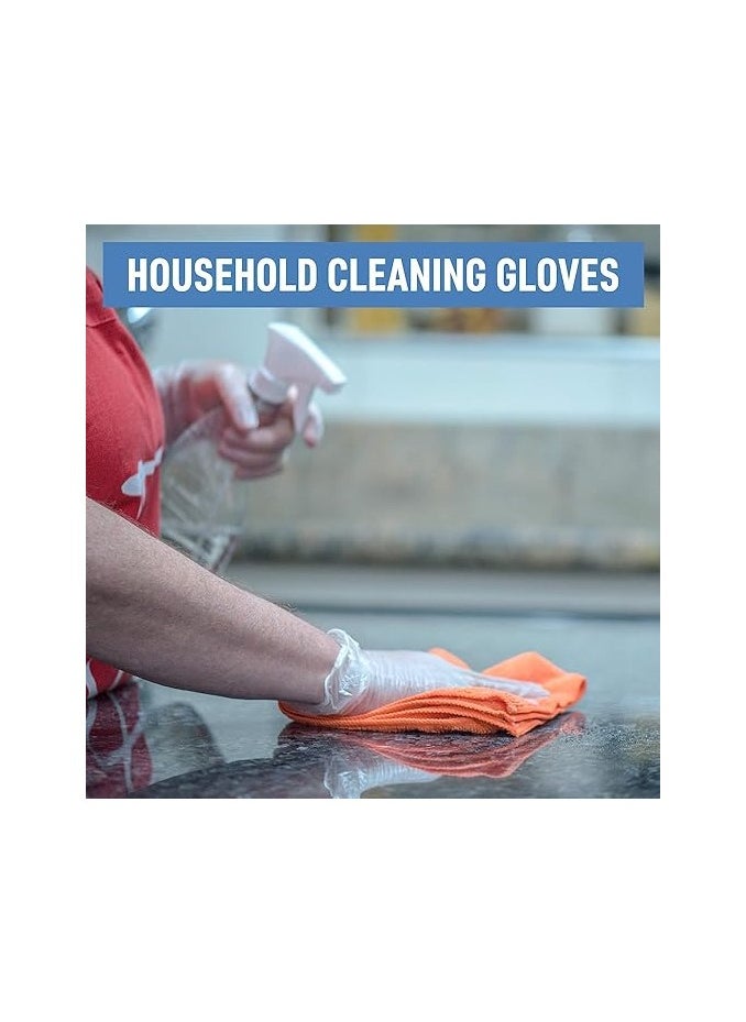 100-Piece Medical Powder-Free Vinyl Gloves Clear, Large