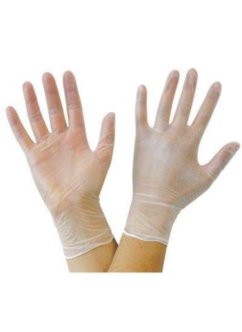 100-Piece Medical Powder-Free Vinyl Gloves Clear, Large