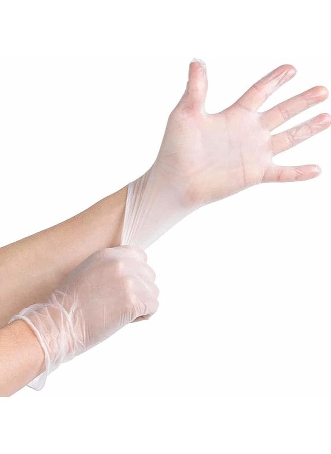 100-Piece Medical Powder-Free Vinyl Gloves Clear, Large