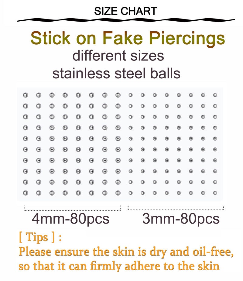 Longita Fake Piercings Fake Nose Ring Faux Septum non Piercing Lip Ring Cuff Faux Nose Stud Stick on Face Gems no Piered Eyebrow Labret Stud Clip on Belly Button Rings - Image 2