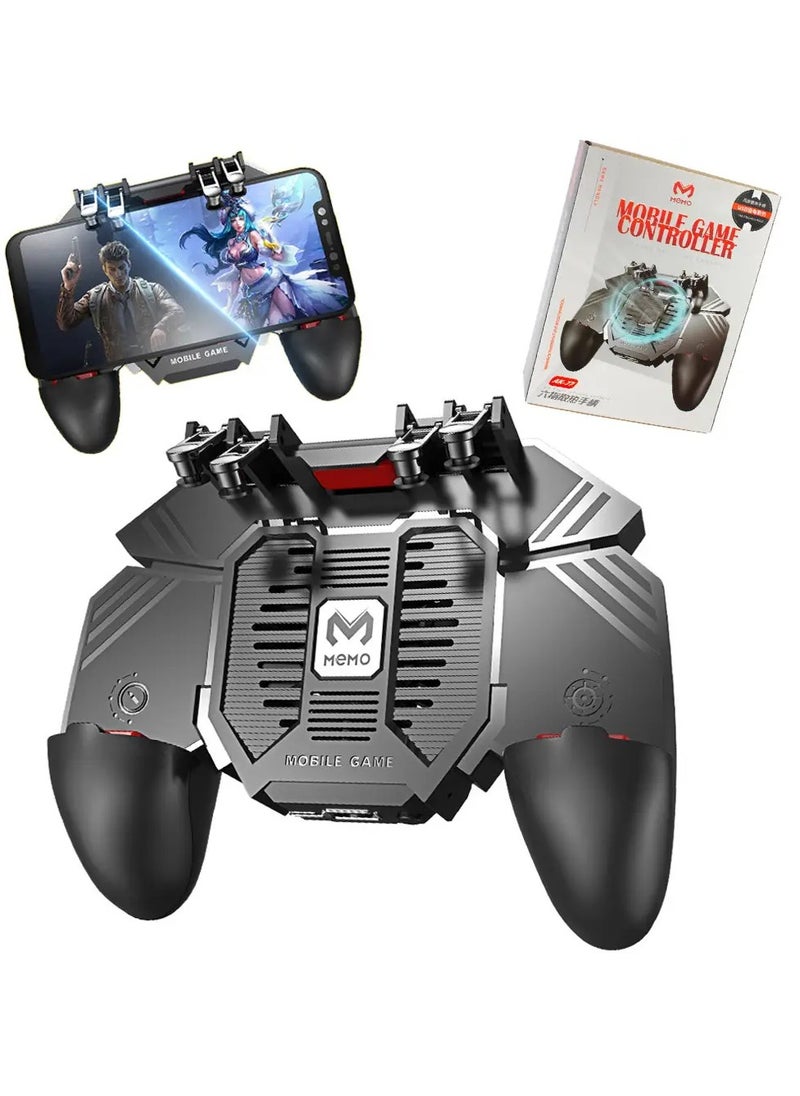Memo - Mobile Game Controller for iPhone & Android Pubg Mobile Controller with Cooling Fan Phone Triggers for Gaming - Image 1