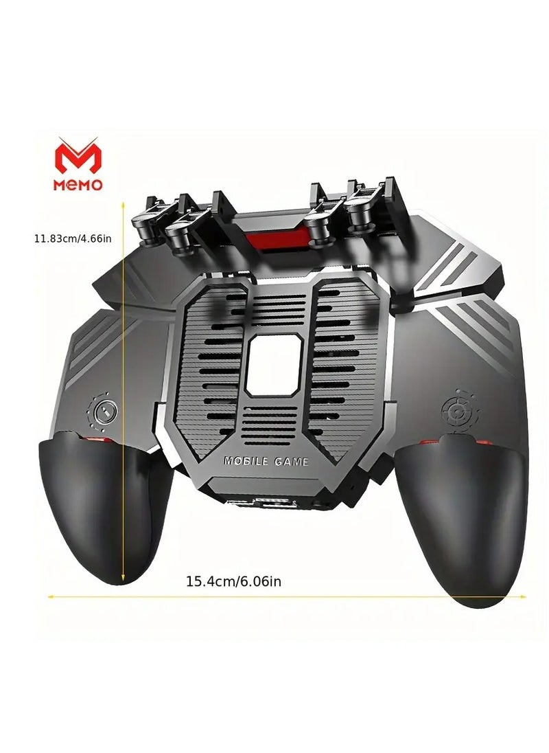 Memo - Mobile Game Controller for iPhone & Android Pubg Mobile Controller with Cooling Fan Phone Triggers for Gaming - Image 1