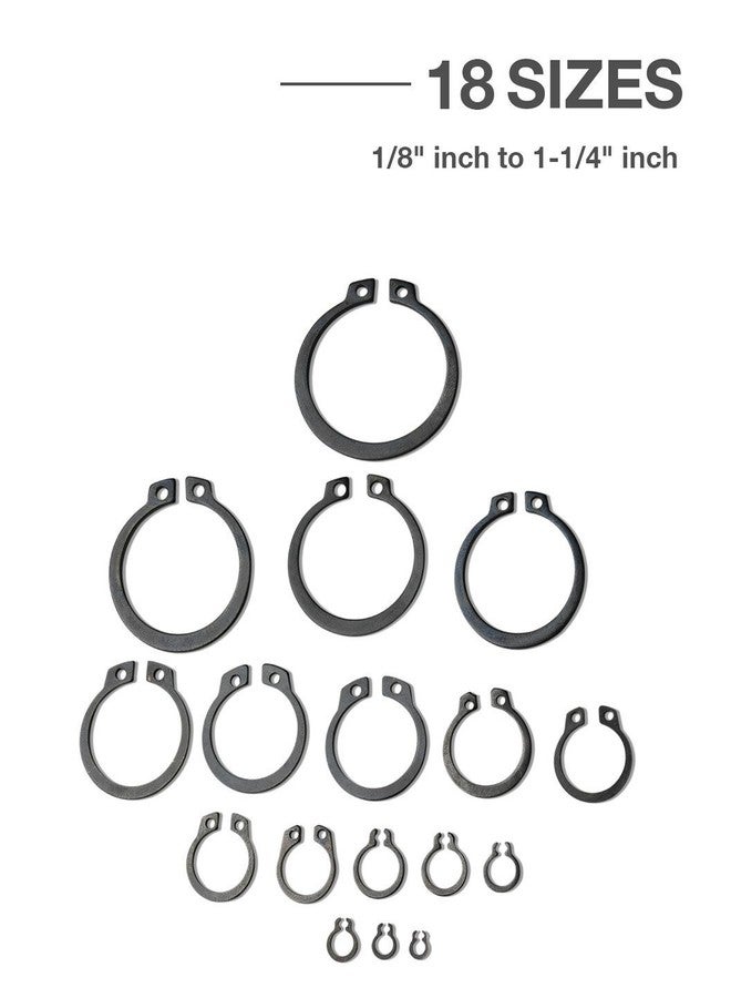 VECTOR J&R Quality Tools 300-Piece Snap Ring Shop Assortment - 18 Sizes - Image 3