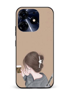 Protective Case Cover For Tecno Spark 10 Pro Sipping Design Multicolour