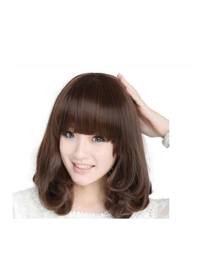 NIBEMINENT Wigs For Woman Short Hair Pear Head Wig Brown - Image 1