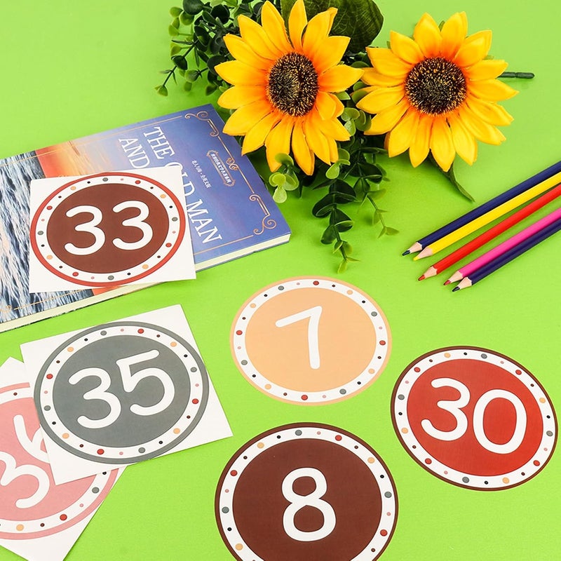 Fowecelt 58 Pcs 4 Inch Boho Classroom Floor Dots Floor Stickers, Bohemia Classroom Spots Markers Line Up Self Adhesive Vinyl Stickers for Preschool and Kindergarten Elementary Teachers Kids - Image 4