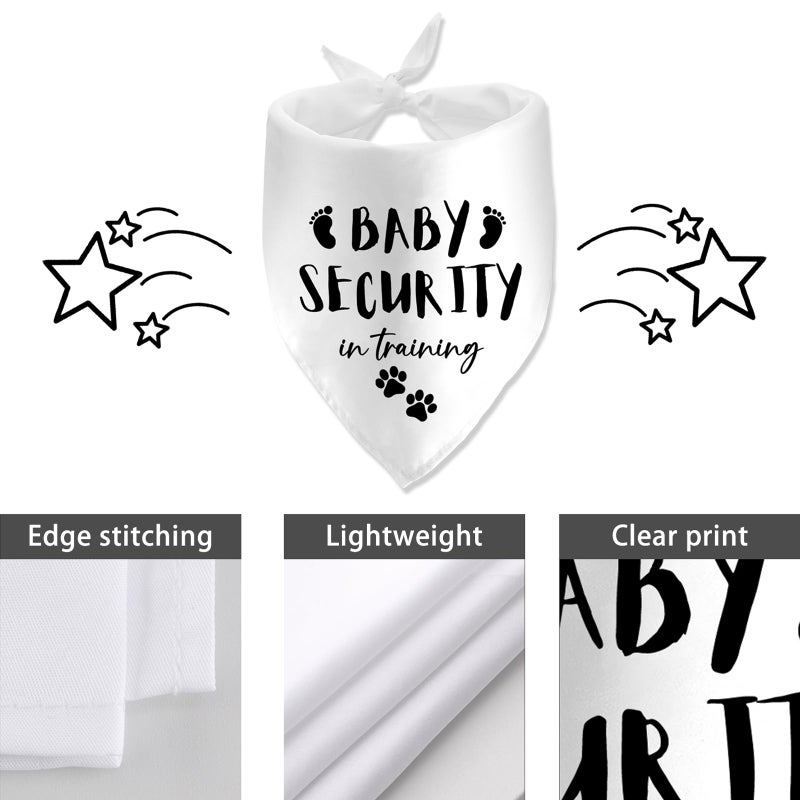 Lmaurrizt Baby Security in Training Printed Dog Bandana Pet Scarf Dog Pregnancy Announcement Bandana Pregnancy Dog Bandana for Dogs Pet Accessories for Dog Lovers Pregnancy Reveal Ideas - Image 3