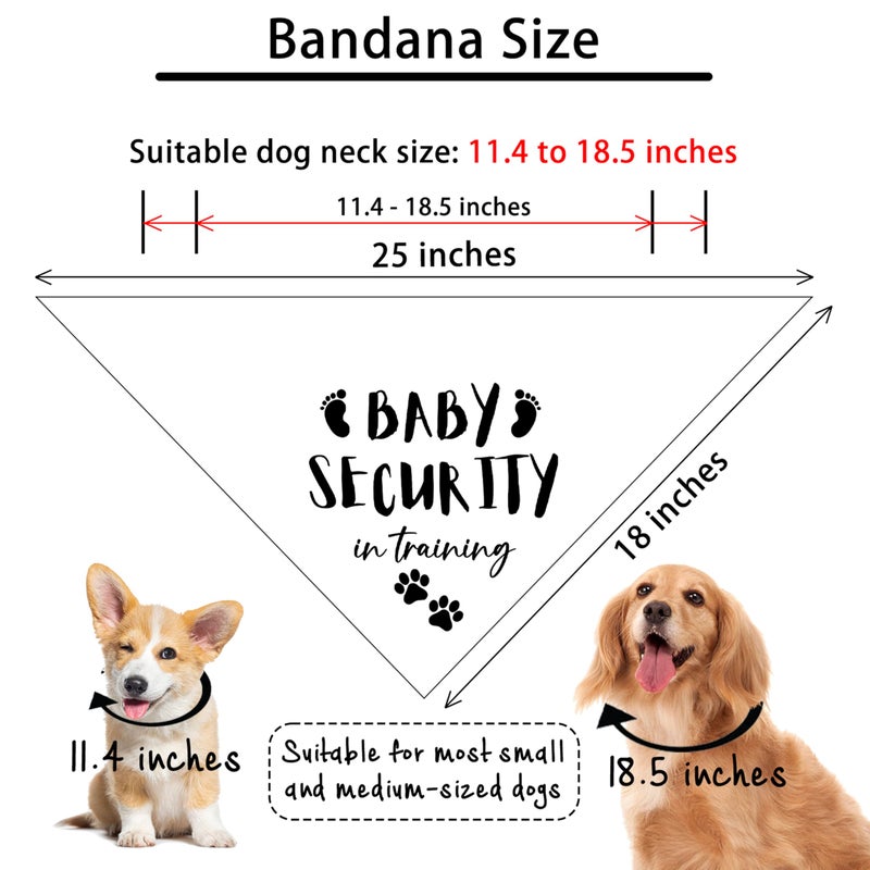 Lmaurrizt Baby Security in Training Printed Dog Bandana Pet Scarf Dog Pregnancy Announcement Bandana Pregnancy Dog Bandana for Dogs Pet Accessories for Dog Lovers Pregnancy Reveal Ideas - Image 2