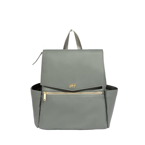 Freshly Picked Mini Diaper Bag II Backpack – Premium Vegan Leather Small Baby Bag with Changing Pad, Compact, Lightweight & Stylish for Moms On-the-Go, Stone - Image 1