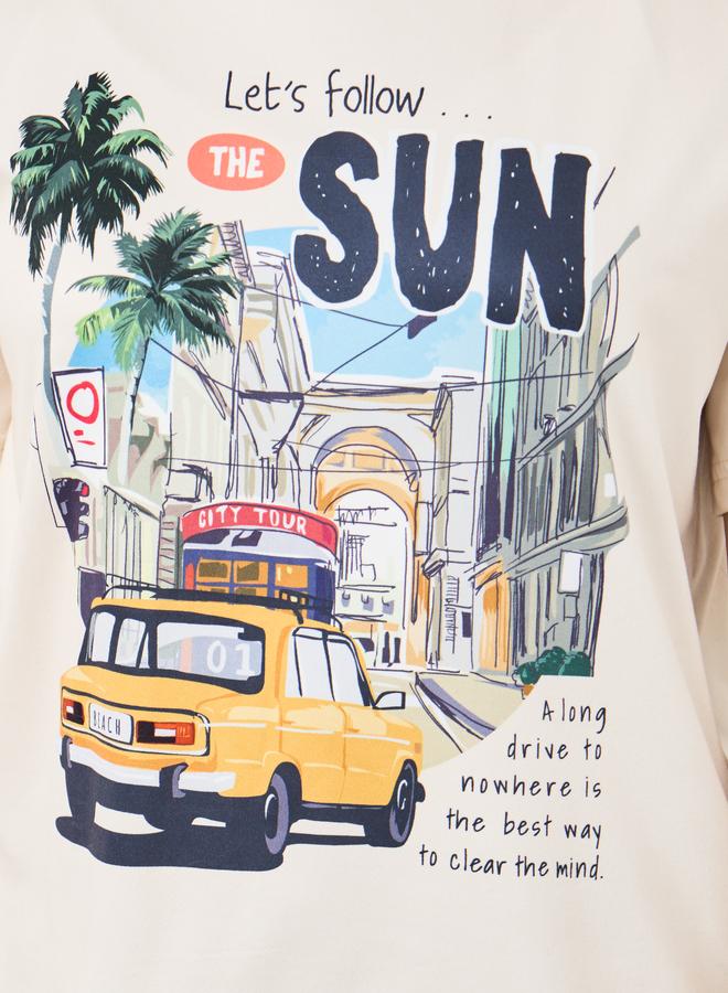 Styli Graphic Print Round Neck T-Shirt - Image 3