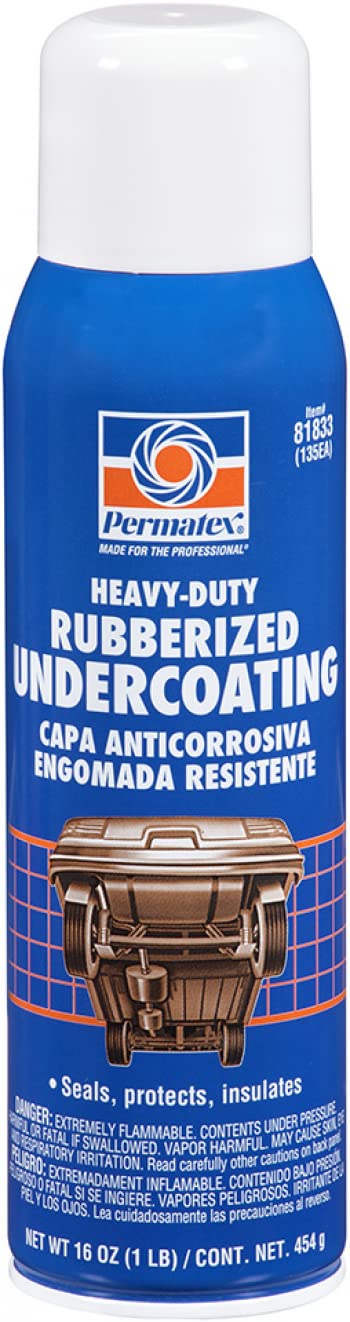Permatex 81833 Heavy Duty Rubberized Undercoating 16 oz net Aerosol Can