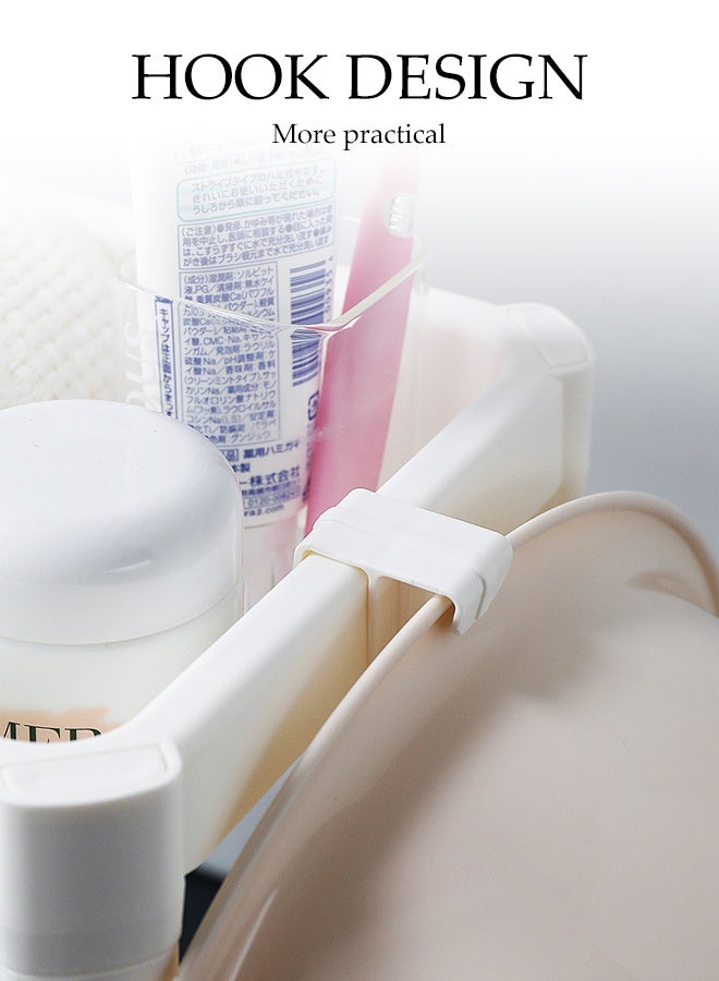 DUNISO Storage Shelf, 2-Layers Multifunctional Storage Rack Shelving Unit for Living Room, Bathroom, Balcony, Kitchen, Garden(White ) - Image 5