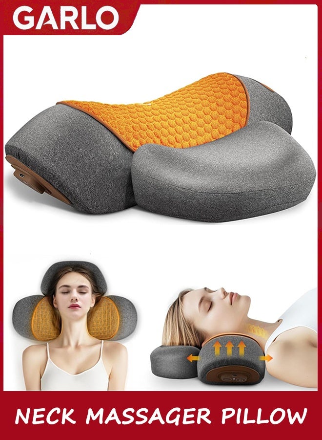 Garlo 3 in 1 Neck Massager Pillow with Heat, Cervical Massager Pillow, Neck Traction Shoulder Corrector Cervical Traction for Pain Relief Deep Tissue,Therapillow for Neck Hump - Image 1