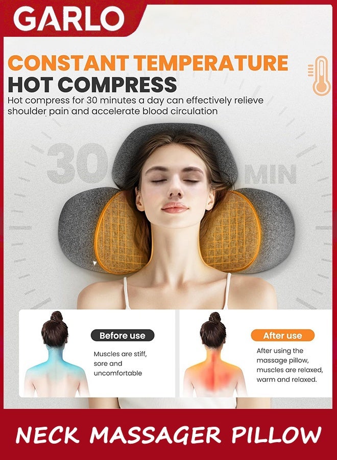 Garlo 3 in 1 Neck Massager Pillow with Heat, Cervical Massager Pillow, Neck Traction Shoulder Corrector Cervical Traction for Pain Relief Deep Tissue,Therapillow for Neck Hump - Image 5