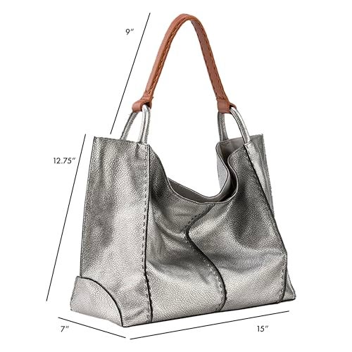 The Sak Los Feliz Large Tote Bag - Premium Leather Handbag With Stylish Design For Everyday, Travel, Beach Bag - Roomy, Durable, Lined Purse With Shoulder Bag Strap, Zipper Pocket - Image 3