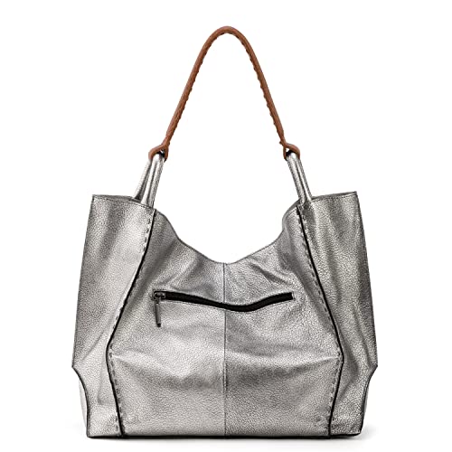 The Sak Los Feliz Large Tote Bag - Premium Leather Handbag With Stylish Design For Everyday, Travel, Beach Bag - Roomy, Durable, Lined Purse With Shoulder Bag Strap, Zipper Pocket - Image 4