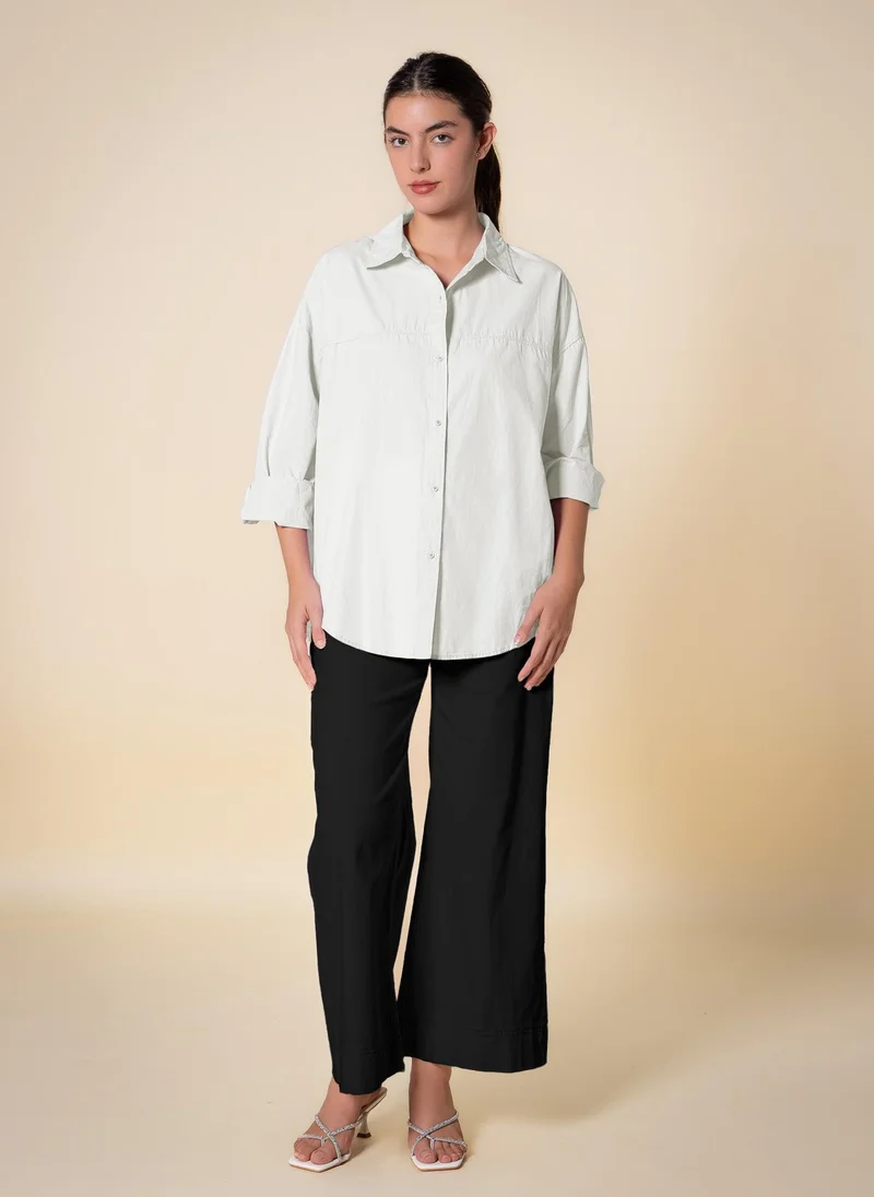Shapes White COMFORT COTTON BLEND SHIRT for Women | Best Price UAE