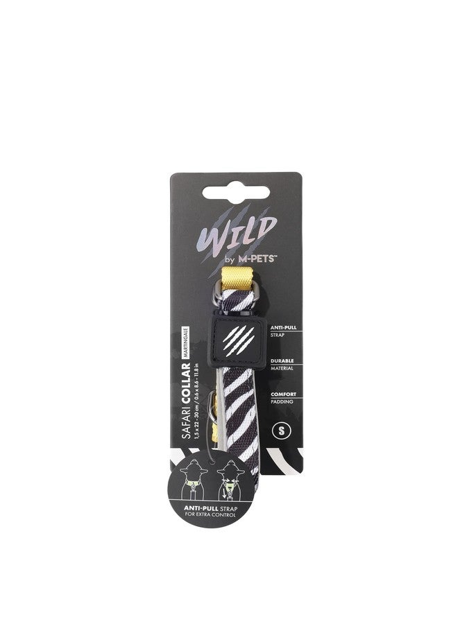 أم-بيتس طوق مارتينجال سفاري وايلد من إم-بيتس للكلاب الصغيرة، قابل للتعديل، طوق متين للحيوانات الأليفة للتدريب والمشي والأنشطة الخارجية، حشوة مريحة مع قفل أمان، طبعة سفاري أنيقة، صغير - Image 2