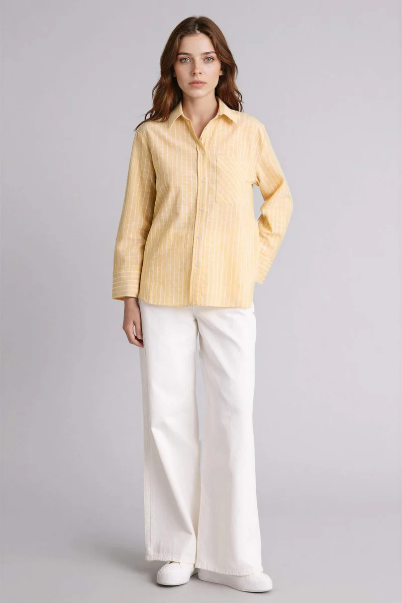 DeFacto Relax Fit Striped Long Sleeve Tunic