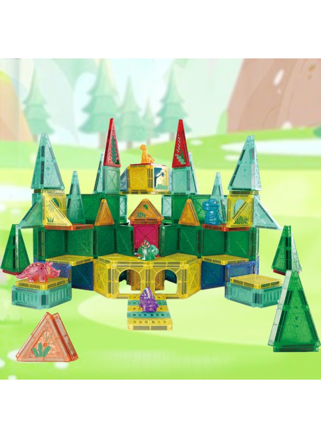 Children's Magnetic Pieces Building Blocks Early Education Forest Animal Magnetic Toys Variety Matching DIY Strong Magnetic Color Window-Color:047 [Animal Magnetic Building Blocks] 35PCS  - Image 2