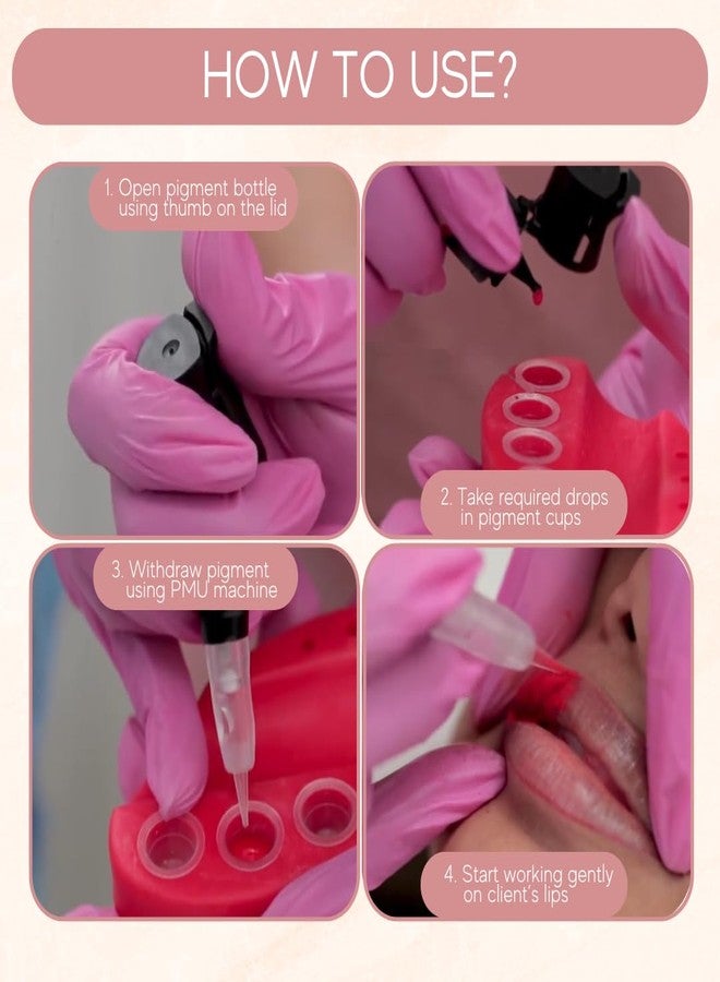 Ibrow Peach Pink Liquid Pigment for Professional Lip Color Application | Smooth Finish Beauty Pigment for Salons & Studios | 5ml - Image 2