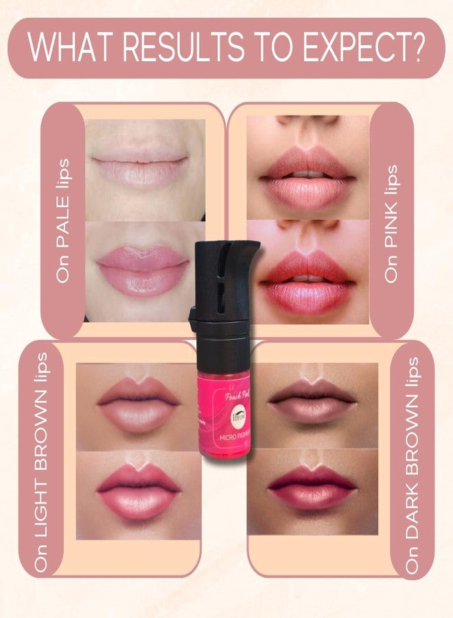 Ibrow Peach Pink Liquid Pigment for Professional Lip Color Application | Smooth Finish Beauty Pigment for Salons & Studios | 5ml - Image 4