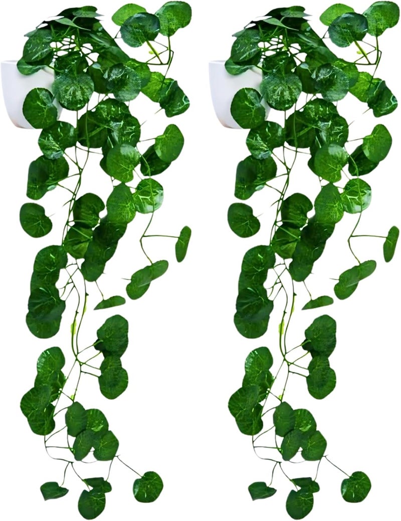 fancymart Artificial Vine Plant Falling with Pot: Pack of 2 (Natural Touch & Feel) - Home Décor and Office Decor with Small Size Pot - Small Faux Plants for Home Decor - Size 45 X 17 X 7 CM - Image 3