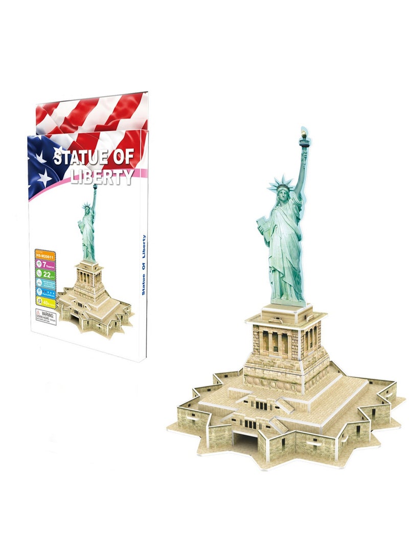 لعبة لغز الهندسة المعمارية العالمية الشهيرة تمثال الحرية للأطفال - Image 1