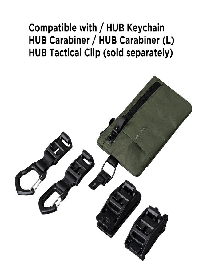 ALPAKA Zip Clutch, Zipper Wallet and EDC Carrier - RFID Blocking Material Passport Wallet- 3 External Slots for EDC Gear, Dark Green, Minimalist - Image 5