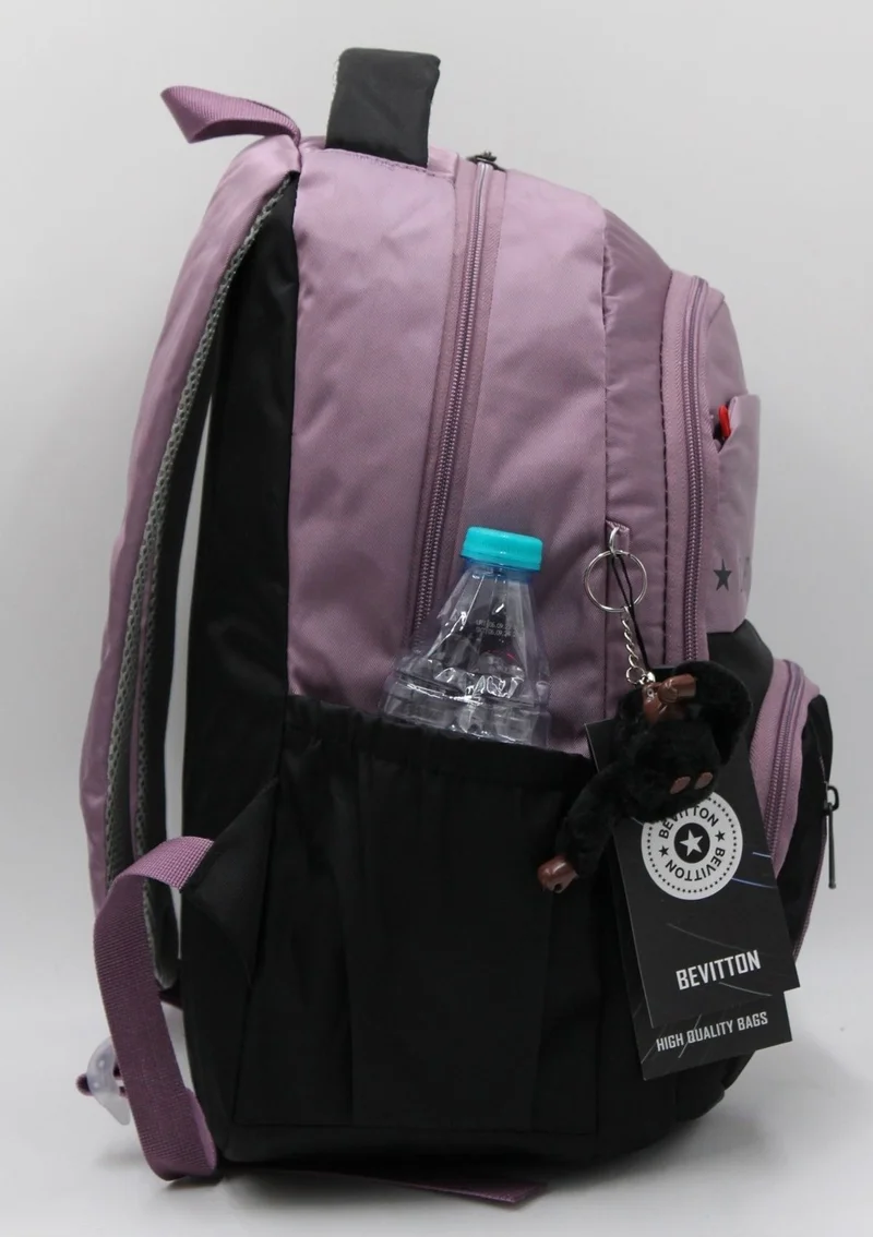 Mixx Store Special Water Repellent Fabric Unisex Murmur-Black School Backpack 34400