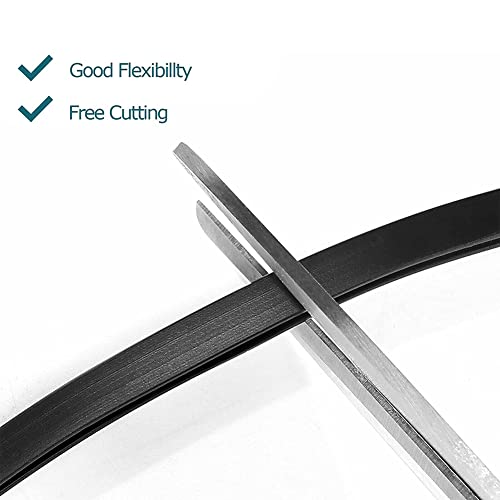 Tintvent Rubber Edge Trim Black, U Channel PVC Plastic Seal, Metal Edge Protector Fit for 0.16", 26Ft (315in) - Image 3