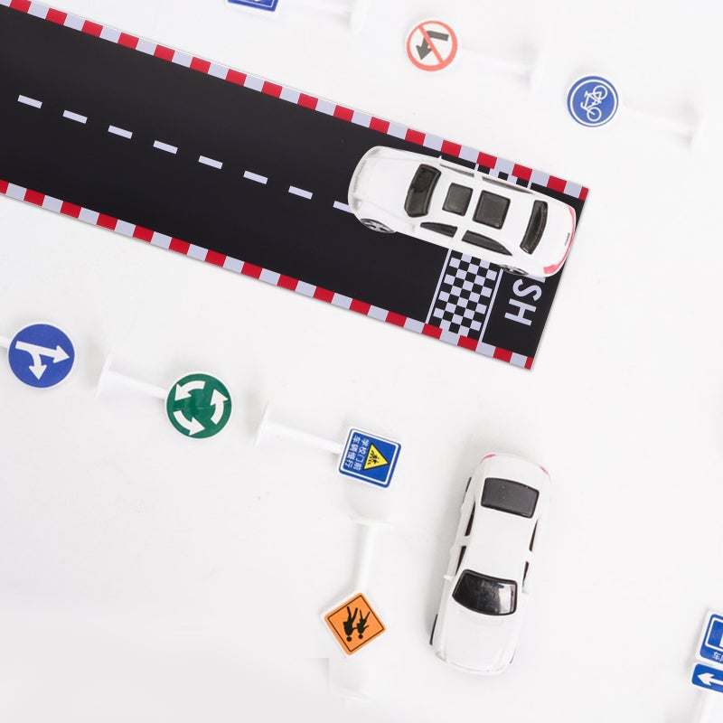 Road Tape For Toy Cars Diy Traffic Adhesive Tape Road Sign Pattern Sticker Traffic Road Sticker Kids Toy Road Decal Supply - Image 5