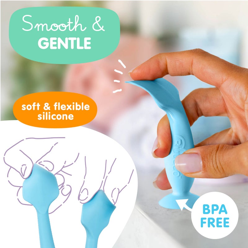 Baby Bum Brush Bumco Baby Bum Brush + Mini Diaper Cream Spatula with Case - BPA-Free Butt Spatula Baby, Soft Diaper Spatula, Baby Diaper Cream Applicator, Mom-Invented Diaper Bag Essentials, Butt Spatula - Image 4