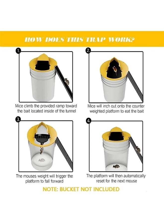 Generic Mouse Trap, Self-Resetting Flip and Slide Bucket Trap for Indoor and Outdoor 5-Gallon Bucket (without Bucket)  - Image 2