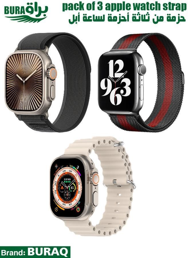 Apple Watch Band Strap For Apple Watch Ultra 2/Ultra 49mm, Series 10 46mm, 9/8/7 45mm, SE2/SE/6/5/4 44mm, 3/2/1 42mm