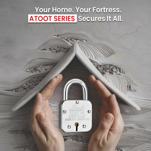 Link Atoot 60mm Padlocks 5Pcs Set | 2 Lakhs Key Combinatiosn | Steel Body | Hardened Shackle | 8 Brass Levers | Made in India | 3 Keys for Each Padlock - Image 3
