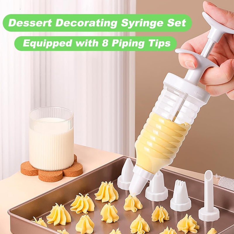 Suuker Cake Decorating Gun, Cupcake Icing Piping Kit, Cake Decorating Kit with 8 Piping Tips, Cupcake Injector/Decorating Icing Set, White - Image 2