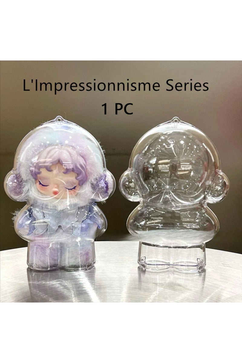 غطاء واحد (1/3 قطع) غطاء واقٍ شفاف مع حبل سيليكون لفيلم Skull Panda Winter Movement LM