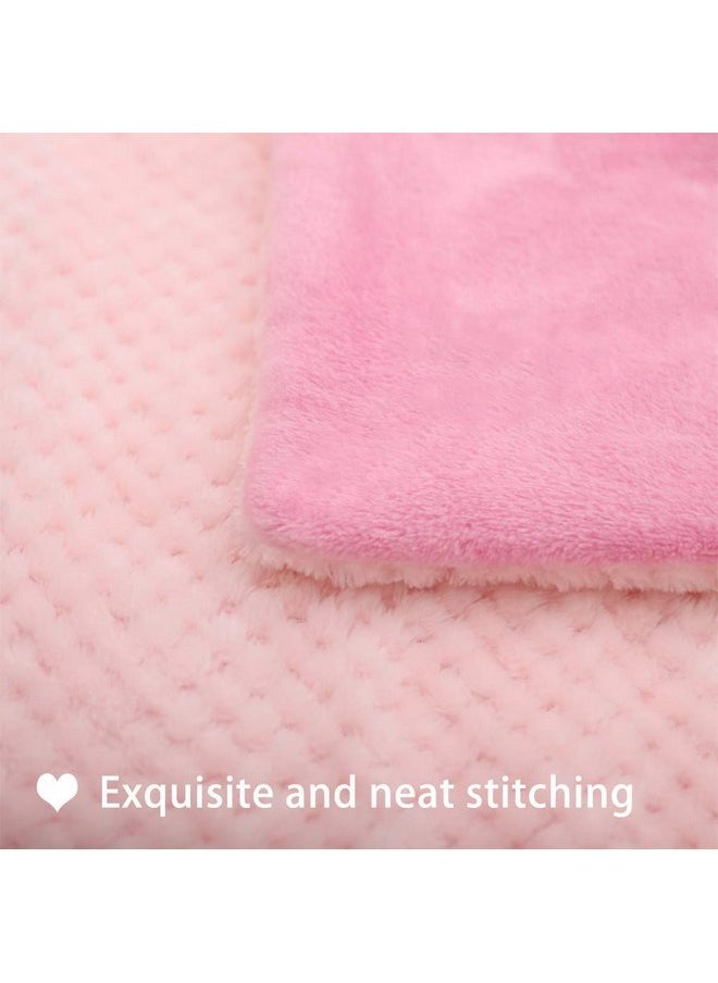 furrybaby - furrybaby Premium Fluffy Fleece Dog Blanket Soft and Warm Reversible Flannel Pet Blanket for Dogs 24x32inch Washable Indoor Cats Blankets for Cozy Comfy Nap(Pink) - Image 1