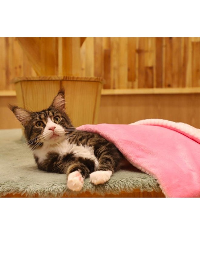 furrybaby - furrybaby Premium Fluffy Fleece Dog Blanket Soft and Warm Reversible Flannel Pet Blanket for Dogs 24x32inch Washable Indoor Cats Blankets for Cozy Comfy Nap(Pink) - Image 1